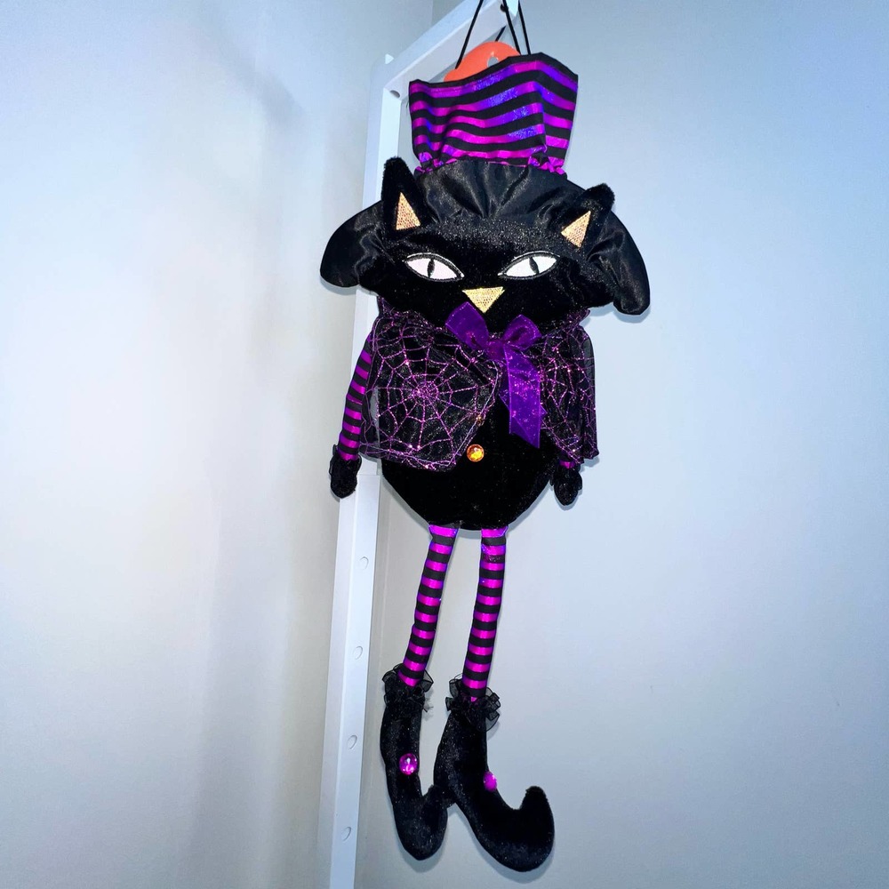 Pier 1 Imports Scary Black Cat Wine Bottle Travel Carrier